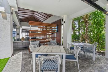 Courtyard & entertainment center